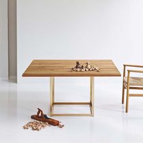 Contemporary dining table / oak / walnut...