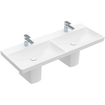 Double washbasin / wall-mounted / rectangular...