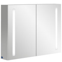Wall-mounted bathroom cabinet / with mirror