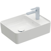 Countertop washbasin / rectangular / ceramic...