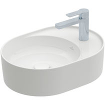 Countertop washbasin / oval / ceramic /...