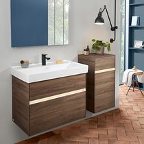 Contemporary bathroom cabinet / wooden /...