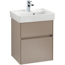 Single washbasin cabinet / wall-hung / wooden...