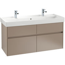 Double washbasin cabinet / wall-hung / wooden...