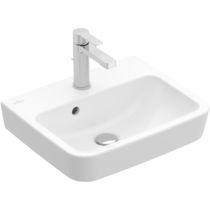 Wall-mounted washbasin / rectangular / ceramic...