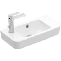 Wall-mounted washbasin / rectangular / ceramic...