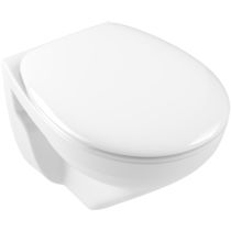 Wall-hung toilet / ceramic / rimless / commercial