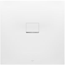 Square shower base / floor level / ceramic