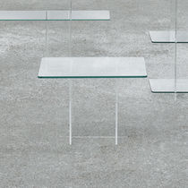 Contemporary side table / Plexiglas® / glass...