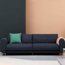 Modular sofa / corner / contemporary / gray