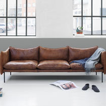 Contemporary sofa / brown / gray / beige
