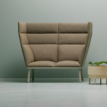 Modular sofa / corner / contemporary / brown