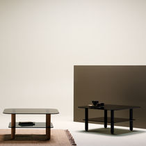 Contemporary coffee table / tempered glass...