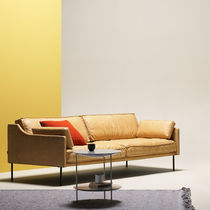 Contemporary sofa / brown / gray / beige