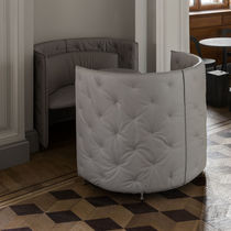 Semicircular sofa / contemporary / leather...