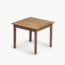 Contemporary table / teak / square / garden