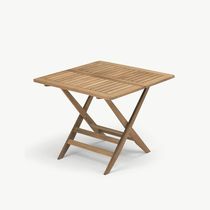 Contemporary table / teak / square / garden