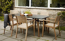 Contemporary dining table / teak / laminate...