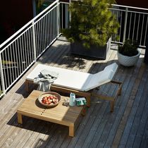 Contemporary sun lounger / teak / garden...