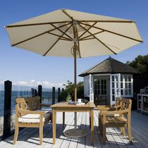 Polyester patio umbrella / wooden
