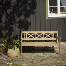 Contemporary garden bench / teak / with...