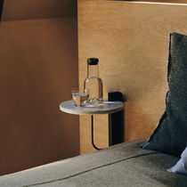 Wall-mounted shelf / contemporary / marble