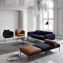 Contemporary daybed / fabric / leather /...