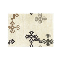Contemporary rug / patterned / wool / linen