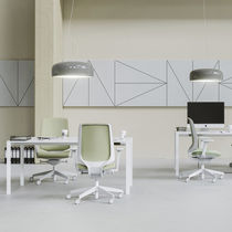 Contemporary office armchair / mesh / upholstered...