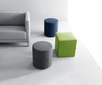 Contemporary pouf / fabric / round / square
