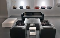 Contemporary coffee table / tempered glass...