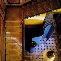 Contemporary screen / cardboard / blue /...