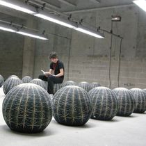 Original design pouf / fabric / polyurethane