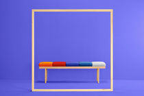 Contemporary upholstered bench / fabric...