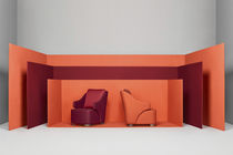 Contemporary armchair / fabric
