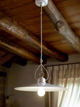 Pendant lamp / traditional / ceramic / white