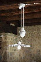 Pendant lamp / traditional / ceramic / white