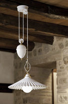Pendant lamp / traditional / ceramic / white
