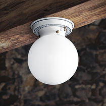 Traditional ceiling light / round / ceramic...