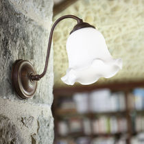Traditional wall light / brass / glass /...