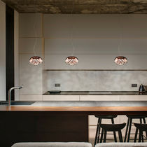 Pendant lamp / contemporary / copper / ceramic