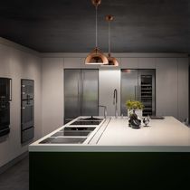 Pendant lamp / contemporary / metal / ceramic