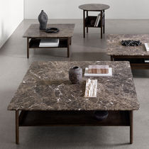 Contemporary coffee table / marble / oak...