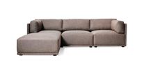 Modular sofa / contemporary / leather /...