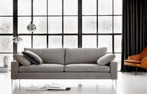 Modular sofa / contemporary / brown / fabric