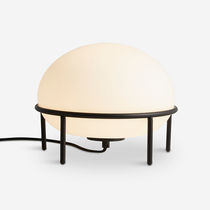 Table lamp / contemporary / steel / glass