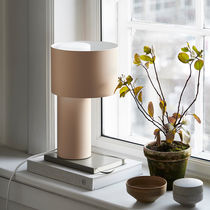 Table lamp / contemporary / steel / glass