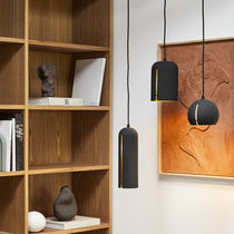 Pendant lamp / painted metal / fabric /...
