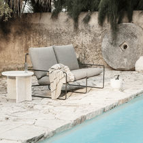 Contemporary sofa / outdoor / gray / fabric