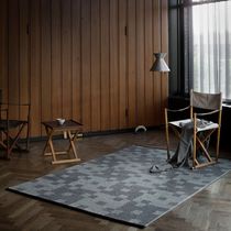 Contemporary rug / patterned / wool / cotton